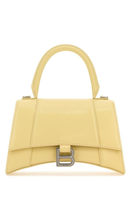 BALENCIAGA | Pastel yellow leather small Hourglass handbag