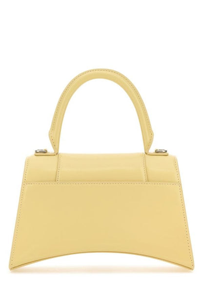 BALENCIAGA | Pastel yellow leather small Hourglass handbag