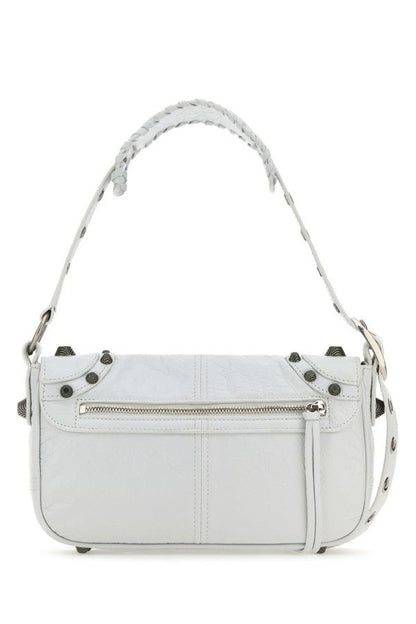 BALENCIAGA | White leather Le Cagole XS DIY Metal crossbody bag