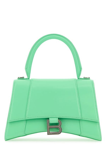 BALENCIAGA | Mint green leather small Hourglass handbag