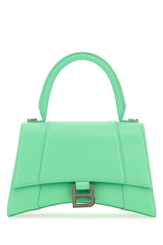 BALENCIAGA | Mint green leather small Hourglass handbag