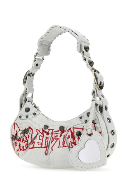 BALENCIAGA | White leather Le Cagole XS shoulder bag