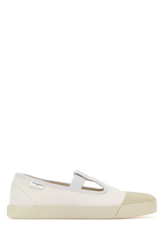 MAISON MARGIELA | White canvas Mary Jane Tabi ballerinas
