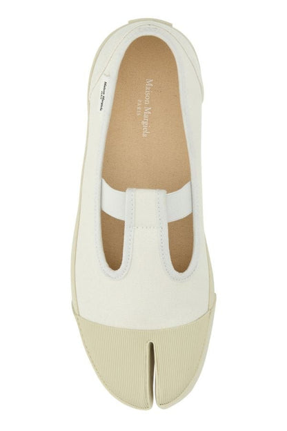 MAISON MARGIELA | White canvas Mary Jane Tabi ballerinas