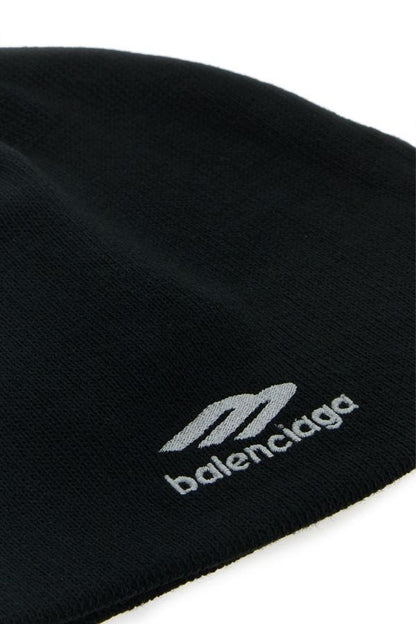 BALENCIAGA | Black acrylic 3B beanie hat