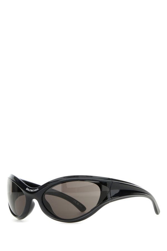 BALENCIAGA | Black acetate Dynamo Round sunglasses
