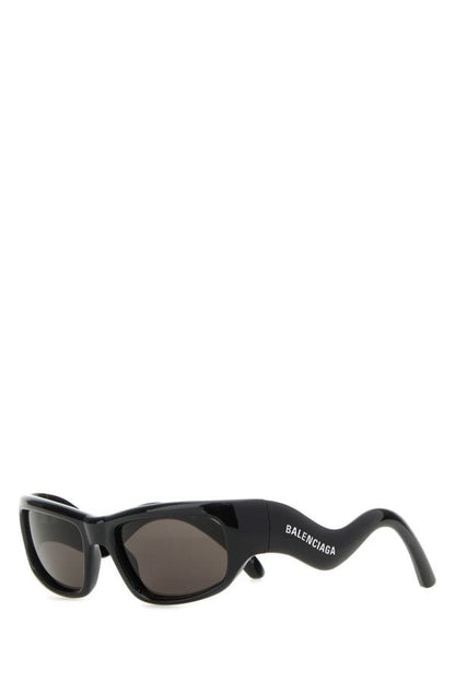 BALENCIAGA | Black acetate Hamptons Rectangle sunglasses