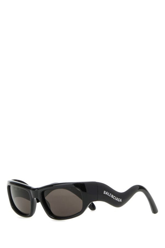 BALENCIAGA | Black acetate Hamptons Rectangle sunglasses