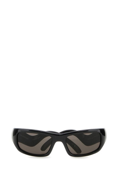 BALENCIAGA | Black acetate Hamptons Rectangle sunglasses