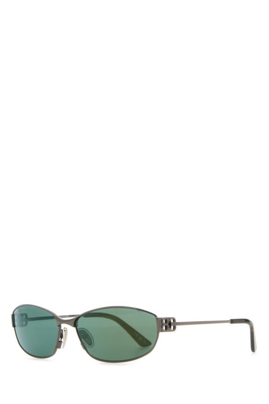 BALENCIAGA | Silver metal Mercury Oval sunglasses