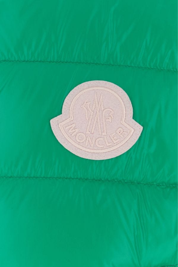 MONCLER | Green nylon Parke sleeveless down jacket