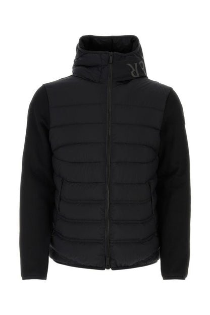 MONCLER | Black cotton and nylon Zip Up jacket
