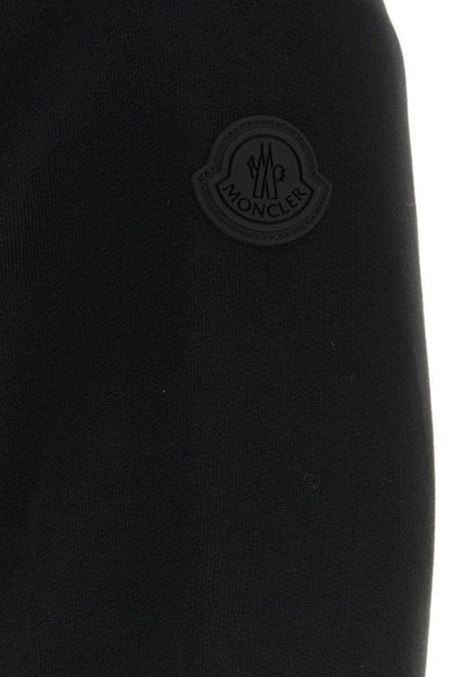 MONCLER | Black cotton and nylon Zip Up jacket
