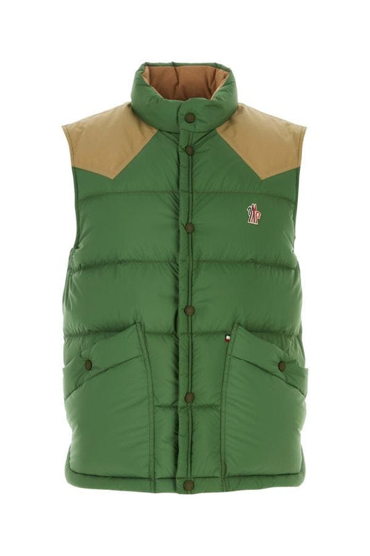 MONCLER | Grass green nylon Veny down jacket