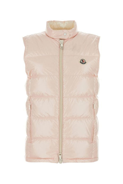 MONCLER | Pastel pink nylon Alicibia sleeveless down jacket