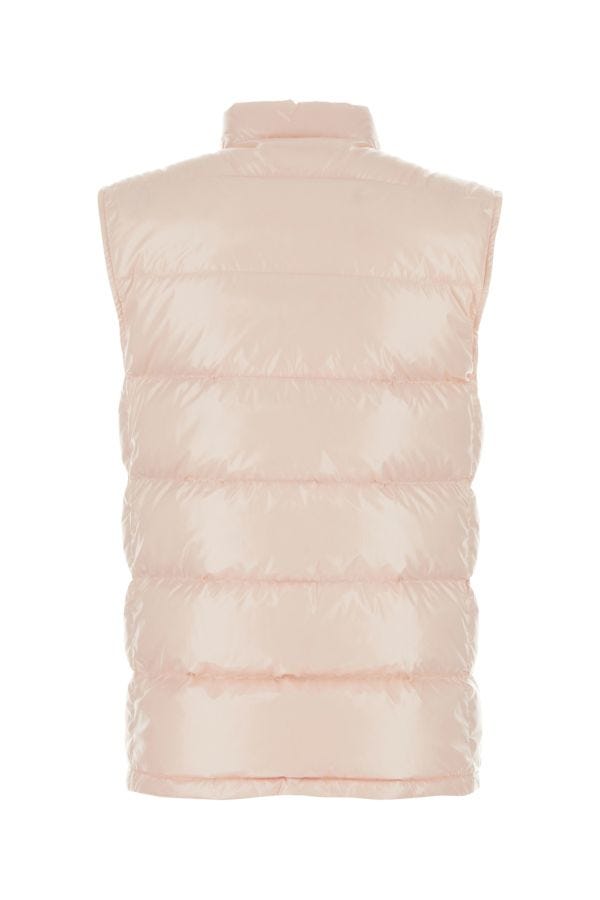MONCLER | Pastel pink nylon Alicibia sleeveless down jacket