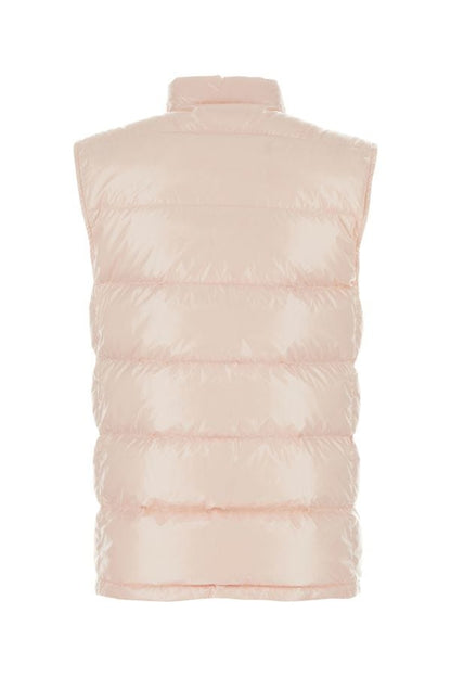 MONCLER | Pastel pink nylon Alicibia sleeveless down jacket