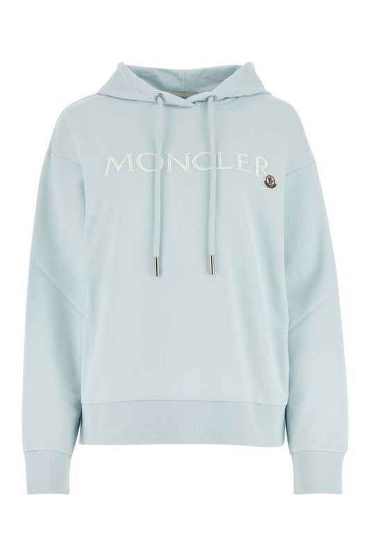 MONCLER | Pastel light blue cotton sweatshirt
