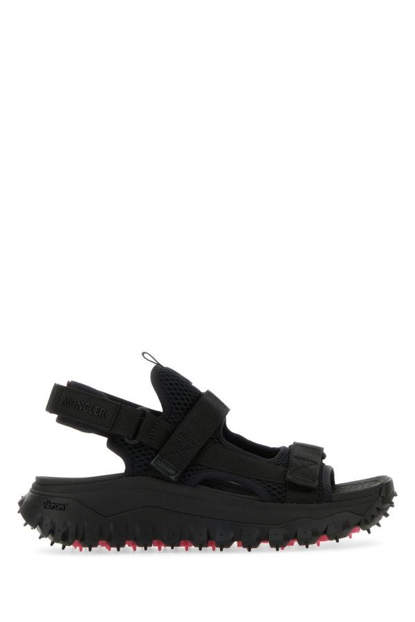 MONCLER | Black nylon Trailgrip Vela sandals