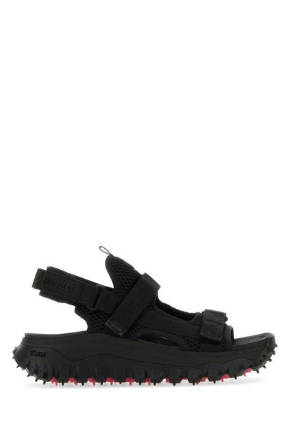 MONCLER | Black nylon Trailgrip Vela sandals