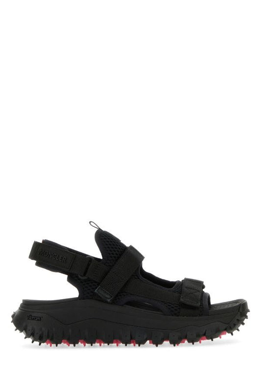 MONCLER | Black nylon Trailgrip Vela sandals