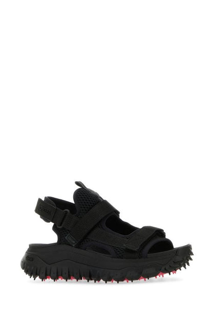 MONCLER | Black nylon Trailgrip Vela sandals