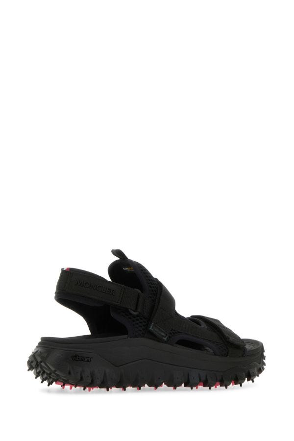 MONCLER | Black nylon Trailgrip Vela sandals