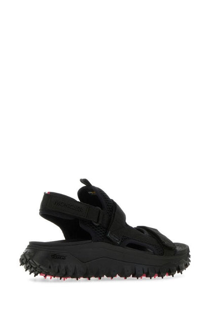 MONCLER | Black nylon Trailgrip Vela sandals
