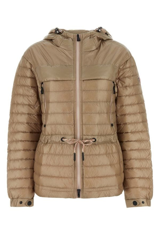 MONCLER | Camel nylon Eibing down jacket