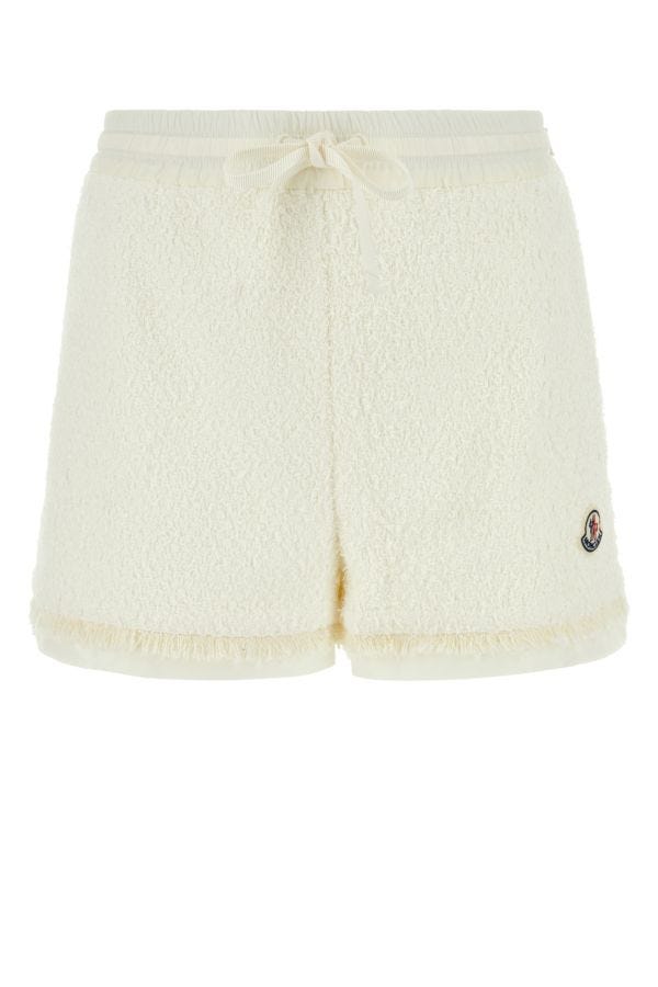 MONCLER | Ivory tweed shorts