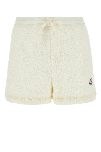MONCLER | Ivory tweed shorts