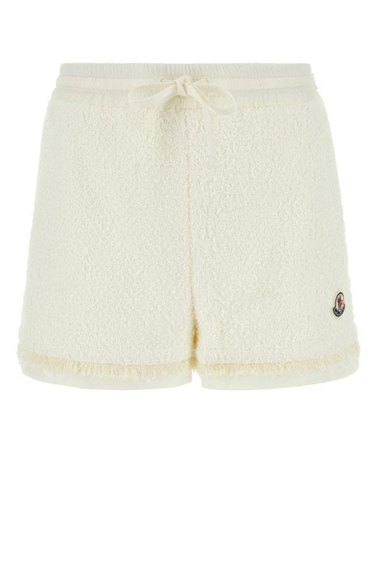 MONCLER | Ivory tweed shorts