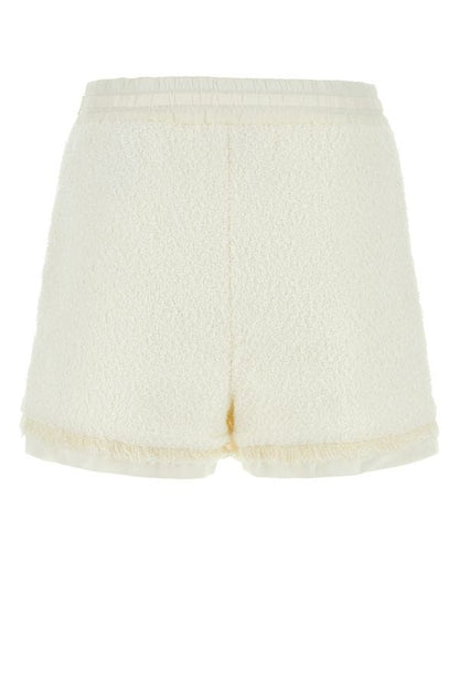 MONCLER | Ivory tweed shorts