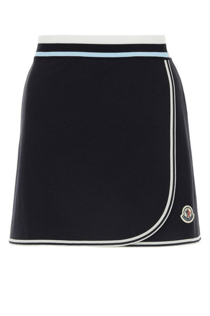 MONCLER | Midnight blue cotton mini skirt