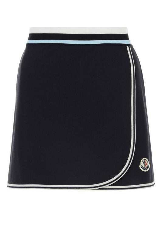 MONCLER | Midnight blue cotton mini skirt