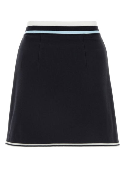 MONCLER | Midnight blue cotton mini skirt