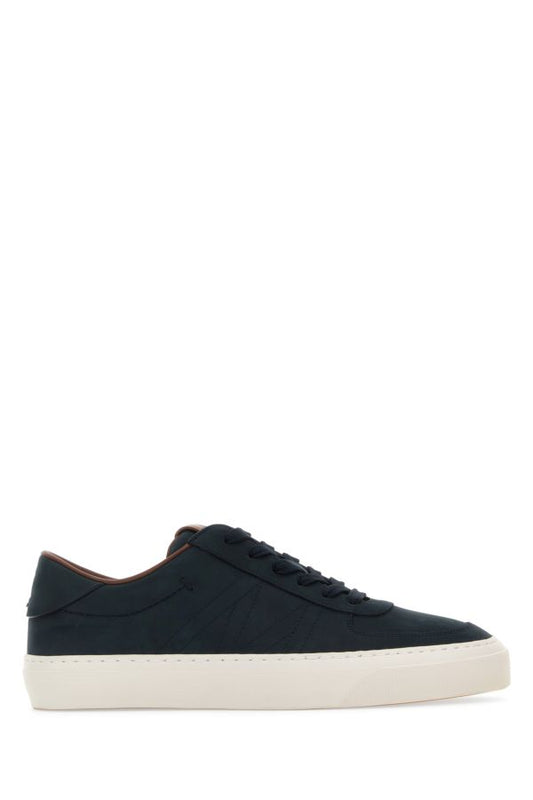 MONCLER | Midnight blue leather Monclub sneakers