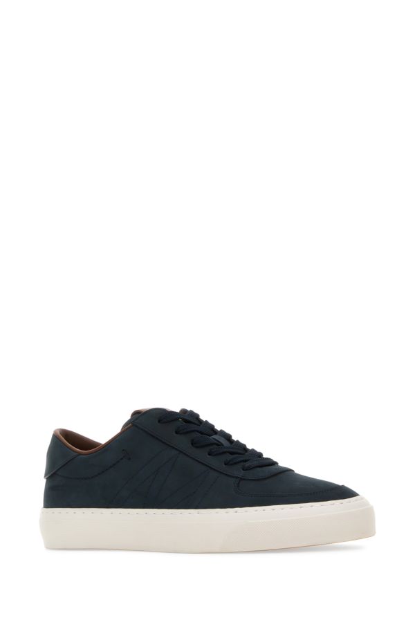 MONCLER | Midnight blue leather Monclub sneakers