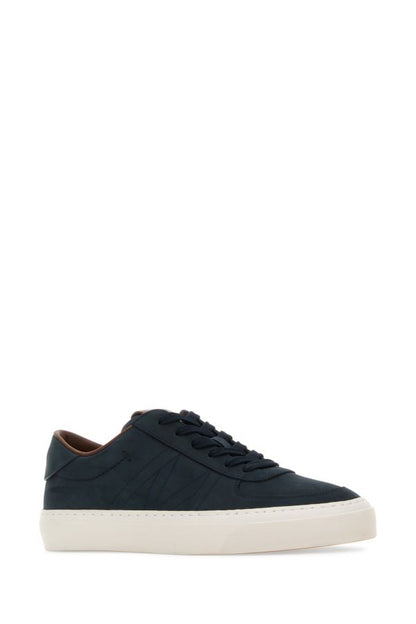 MONCLER | Midnight blue leather Monclub sneakers