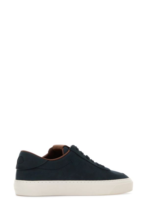MONCLER | Midnight blue leather Monclub sneakers