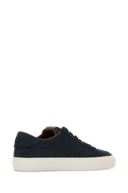 MONCLER | Midnight blue leather Monclub sneakers