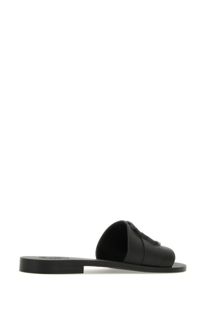 MONCLER | Black rubber Mon slippers