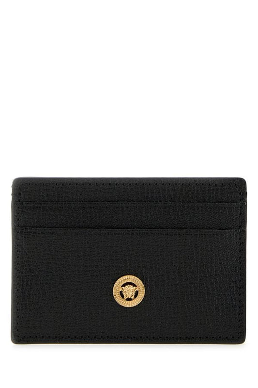 VERSACE | Black leather Medusa Biggie card holder