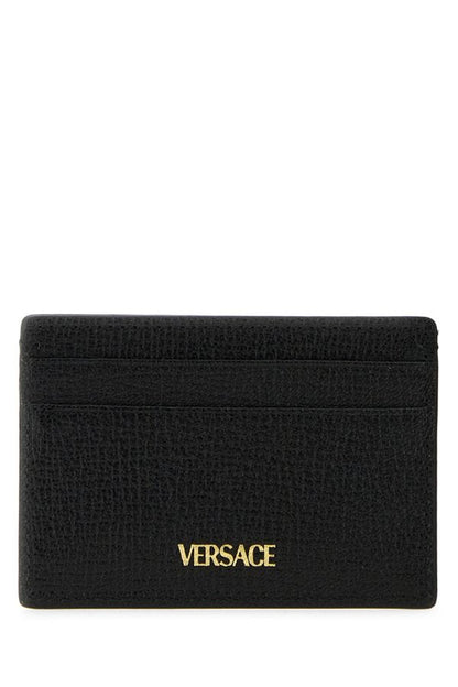VERSACE | Black leather Medusa Biggie card holder