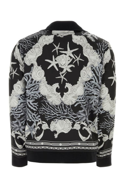 VERSACE | Printed wool and viscose cardigan