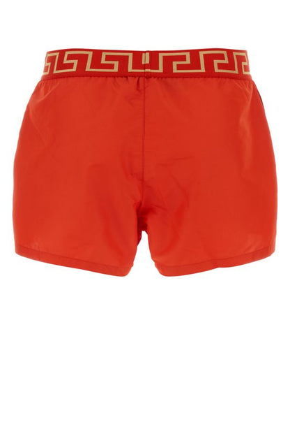 VERSACE | Red polyester swimming shorts