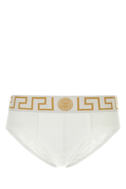 VERSACE | White stretch cotton brief