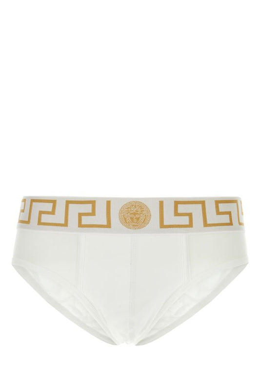 VERSACE | White stretch cotton brief