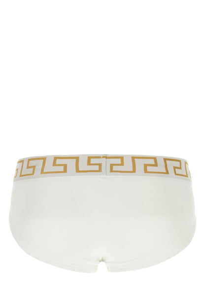 VERSACE | White stretch cotton brief