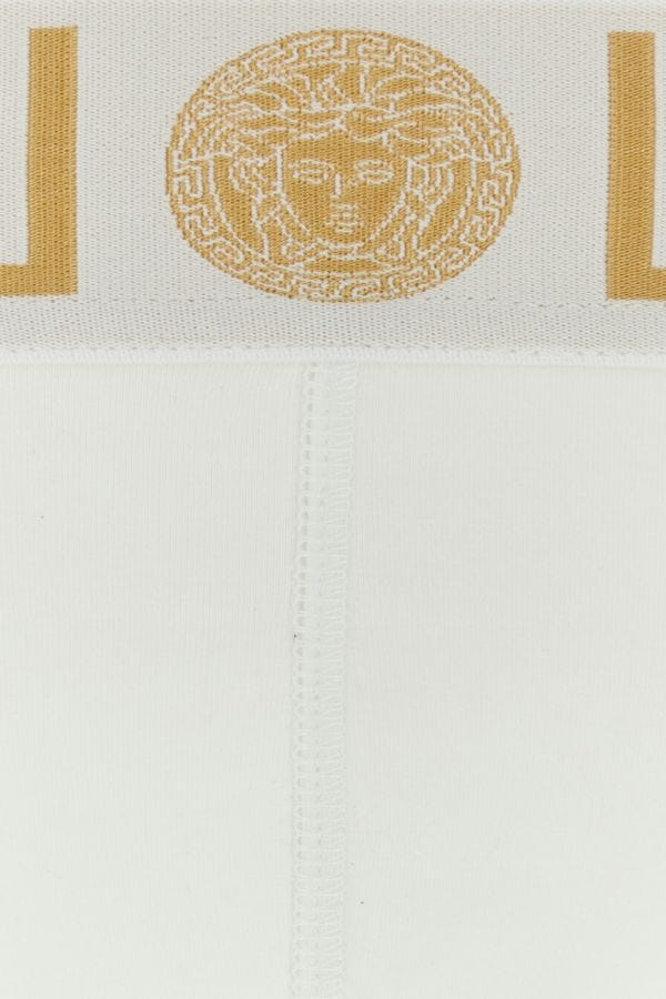 VERSACE | White stretch cotton brief